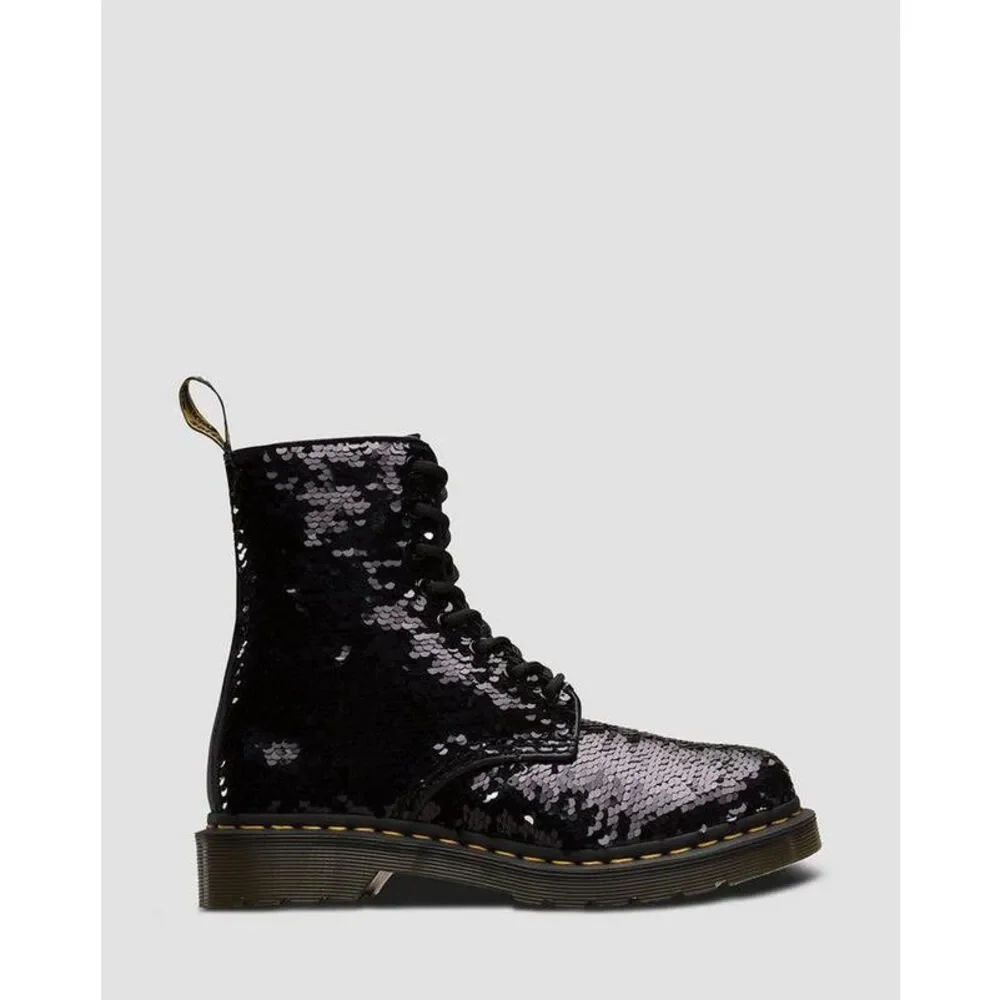 Dr Martens 1460 Pascal Reversible Sequin Black Boots kids size 5